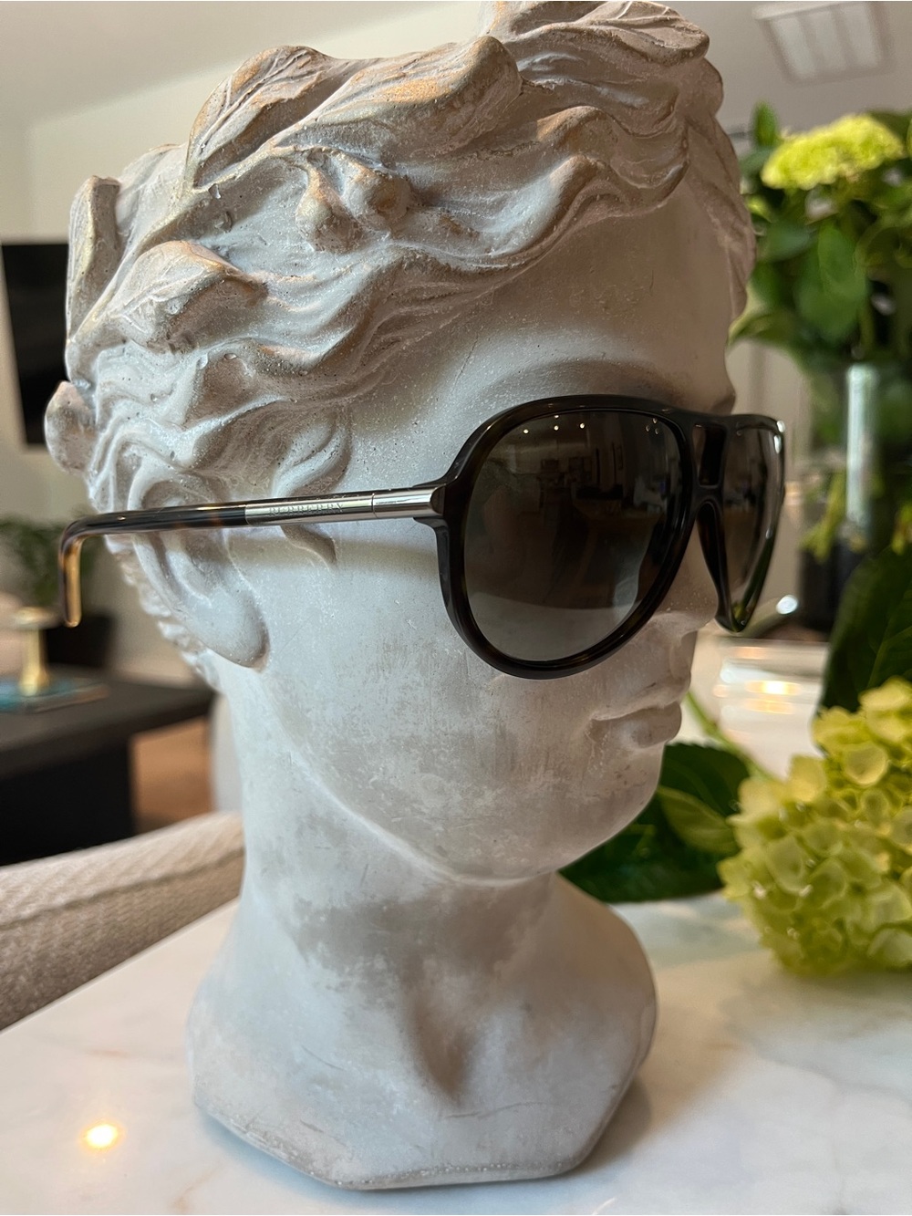 Burberry Tortoiseshell Aviator Sunglasses - Picture 8 of 11